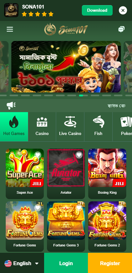 sona 101 casino app